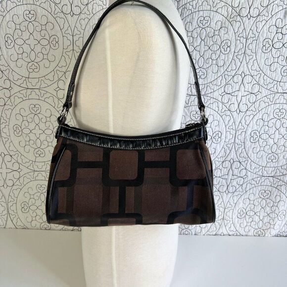 Nine West Brown Geometric Jacquard Small Shoulder Bag‎ - Picture 11 of 11